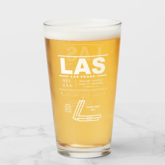 Harry Reid International Airport LAS Glass (Front Filled)