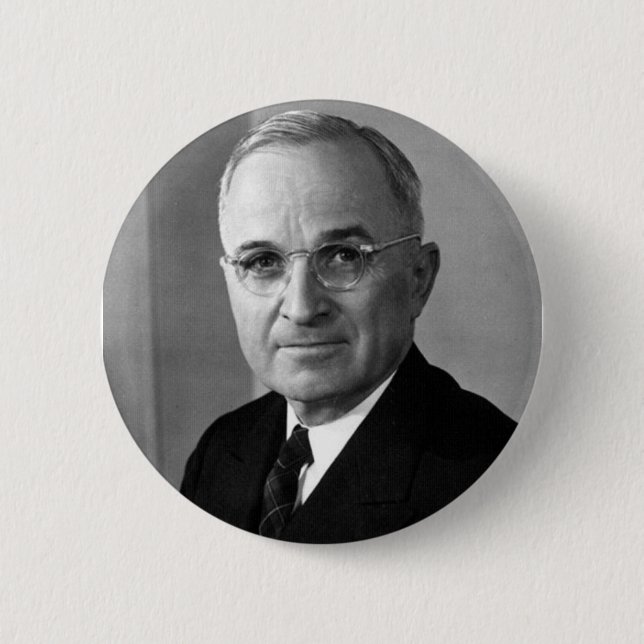 Harry S. Truman 33rd President 6 Cm Round Badge (Front)