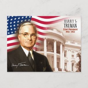 Harry S. Truman -  33rd President of the U.S. Postcard