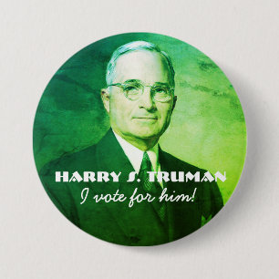 Harry S. Truman 7.5 Cm Round Badge