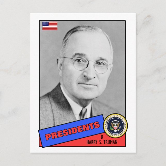 Harry S. Truman Baseball Card (Front)