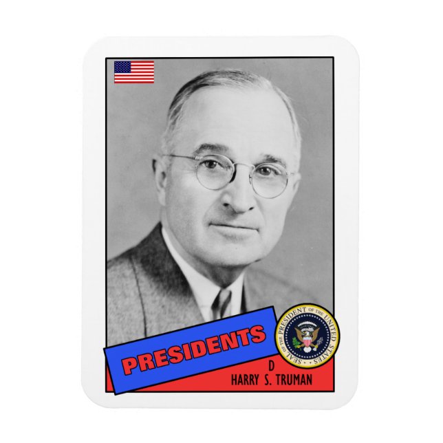 Harry S. Truman Baseball Card Magnet (Vertical)