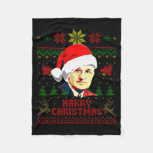 Harry S Truman Funny Christmas  Fleece Blanket