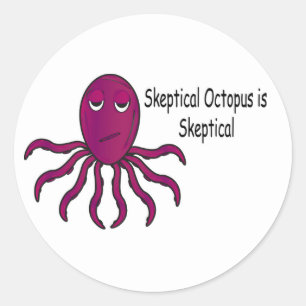 Harry the Sceptical Octopus Classic Round Sticker