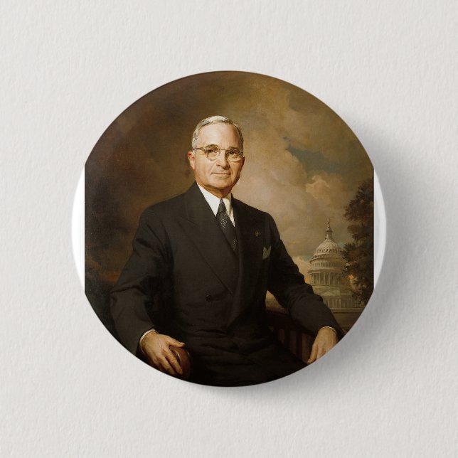 Harry Truman 6 Cm Round Badge (Front)