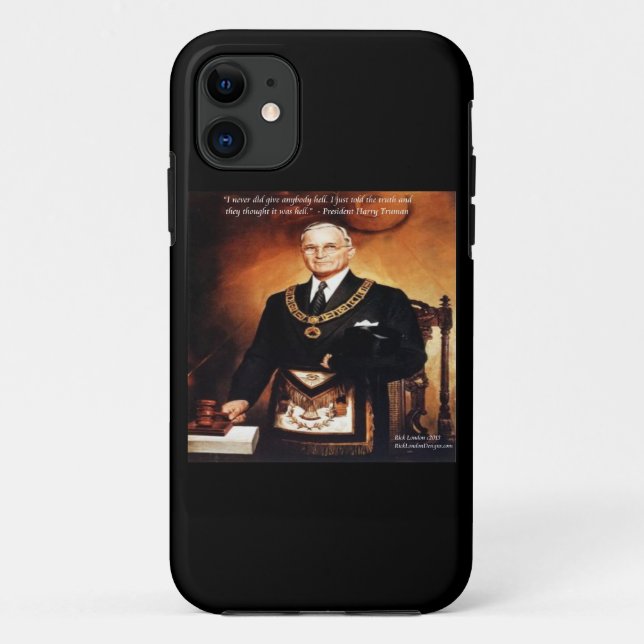 Harry Truman & Give 'Em Hell Quote iPhone 5 Case (Back)