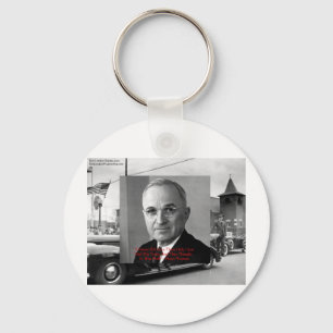Harry Truman "Never Gave Hell" Wisdom Quote Gifts Key Ring