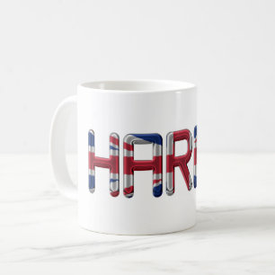 Harry UK Flag Name Union Jack Typography Coffee Mug