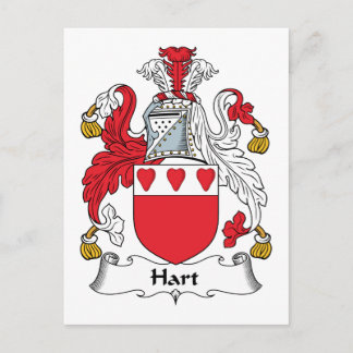 Hart Family Crest Postcard