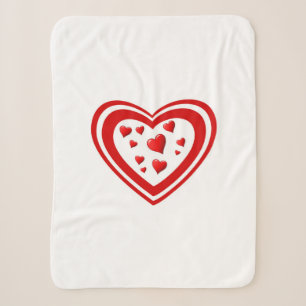 Hart full of love sherpa blanket