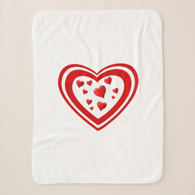 Hart full of love sherpa blanket (Front)