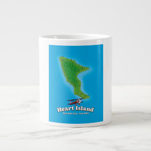 Hart Island New York New York map Large Coffee Mug