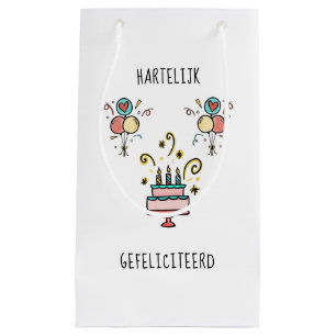 Hartelijk Gefeliciteerd   Happy Birthday Small Gift Bag