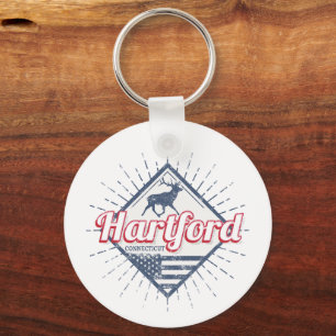 Hartford City Connecticut United States USA Key Ring
