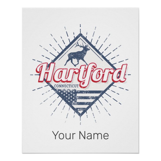 Hartford City Connecticut United States USA Poster (Front)