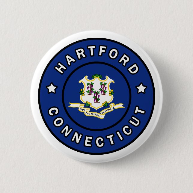 Hartford Connecticut 6 Cm Round Badge (Front)