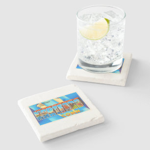 Hartford Connecticut CT Vintage Travel Souvenir Stone Coaster
