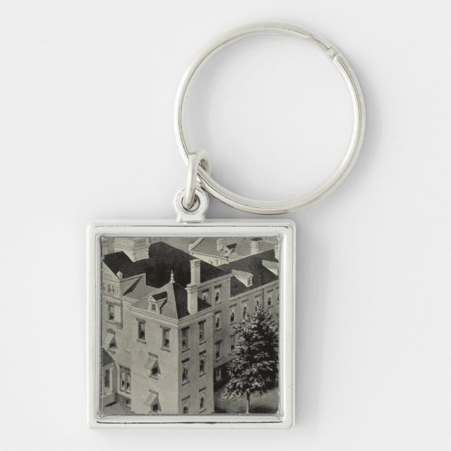 Hartford Connecticut Illustration Key Ring (Front)