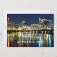 Hartford, Connecticut labelled cityscape photograp