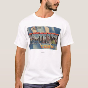 Hartford, Connecticut - Large Letter Scenes 2 T-Shirt