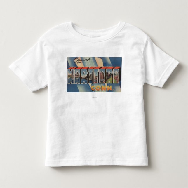 Hartford, Connecticut - Large Letter Scenes 2 Toddler T-Shirt (Front)