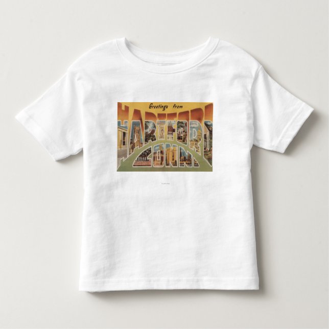 Hartford, Connecticut - Large Letter Scenes 3 Toddler T-Shirt (Front)