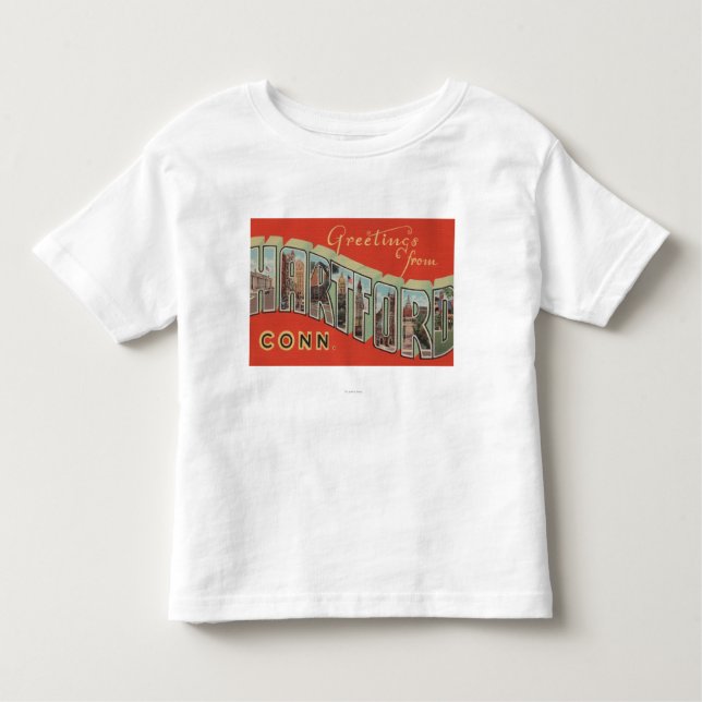 Hartford, Connecticut - Large Letter Scenes 4 Toddler T-Shirt (Front)