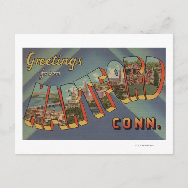 Hartford, Connecticut - Large Letter Scenes Postcard (Front)