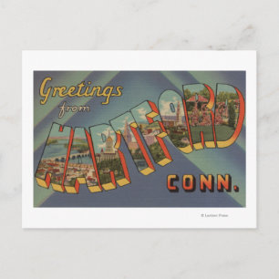 Hartford, Connecticut - Large Letter Scenes Postcard