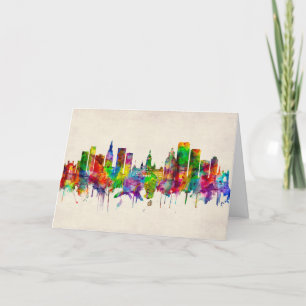 Hartford Connecticut Skyline Holiday Card