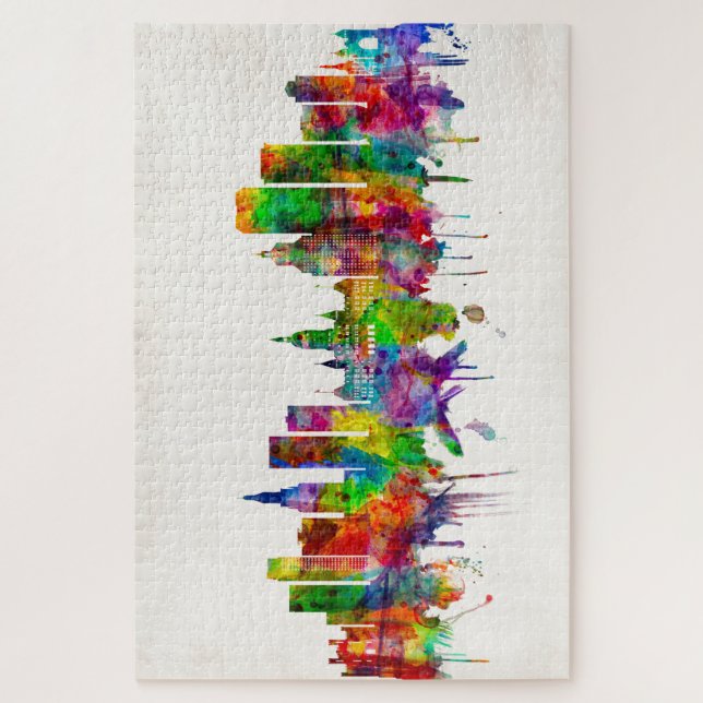 Hartford Connecticut Skyline Jigsaw Puzzle (Vertical)