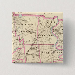 Hartford County Connecticut 15 Cm Square Badge