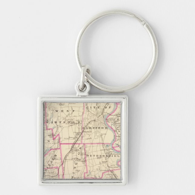 Hartford County Connecticut Key Ring (Front)