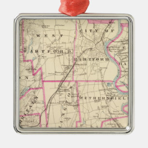 Hartford County Connecticut Metal Tree Decoration