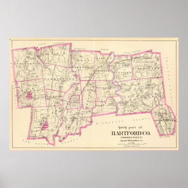 Hartford County Connecticut Poster (Front)