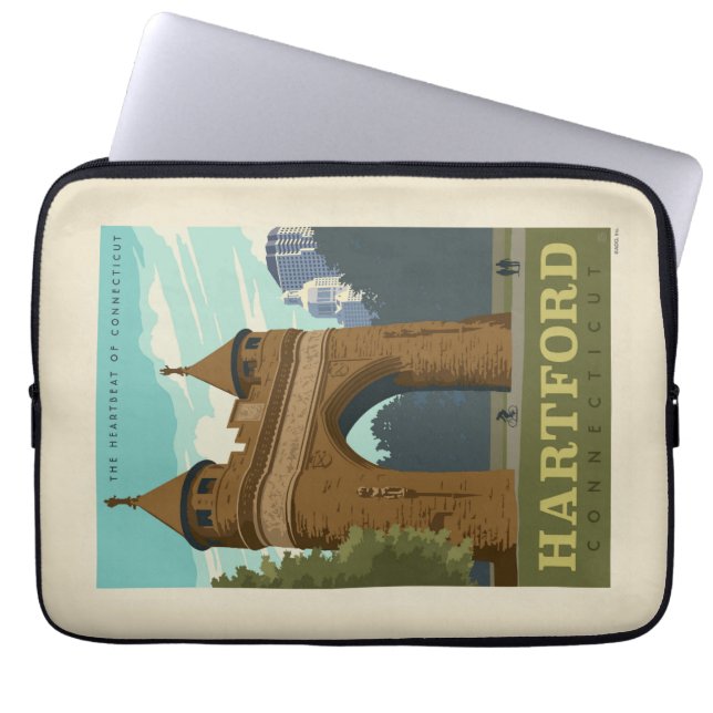 Hartford, CT Laptop Sleeve (Front)