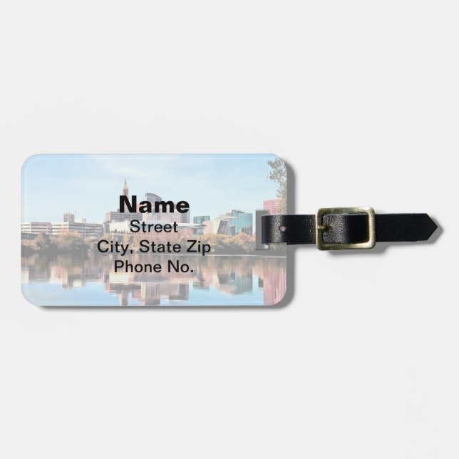 Hartford CT Skyline Luggage Tag (Front Horizontal)
