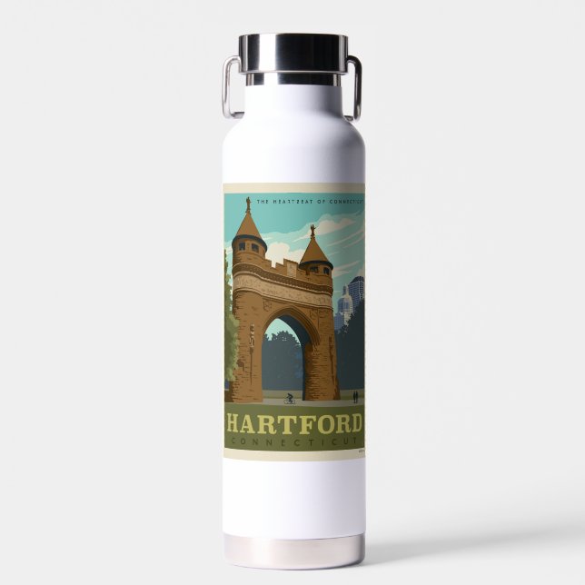 Hartford, CT Water Bottle (Front)