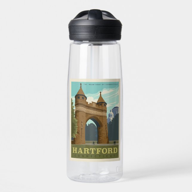 Hartford, CT Water Bottle (Front)