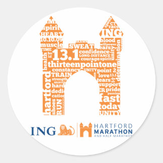 Hartford Half-Marathon: Arch Classic Round Sticker