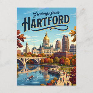 Hartford USA Postcard
