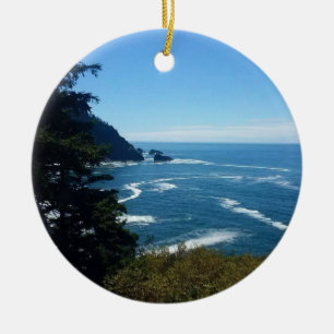 Hart's Cove, Oregon Coast Ceramic Tree Decoration