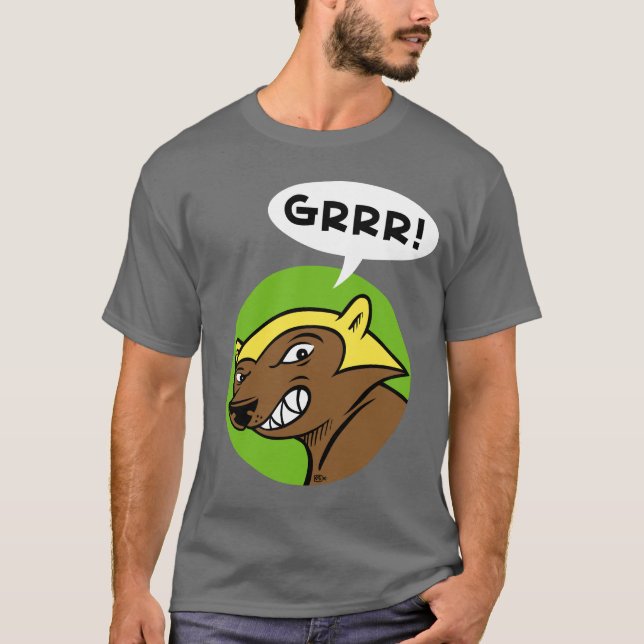 Harts Pass "GRRR!" Tee: Green T-Shirt (Front)