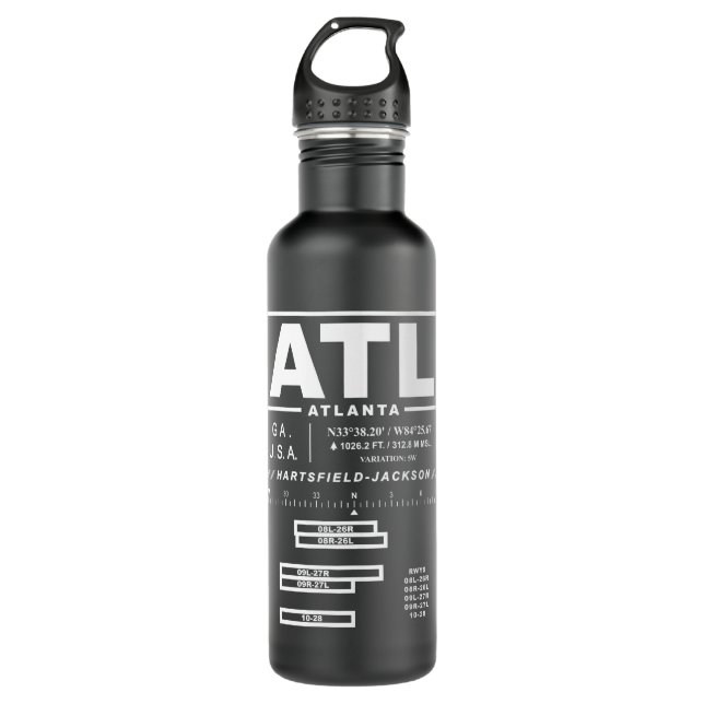 Hartsfield Jackson Atlanta Int'l Airport ATL 710 Ml Water Bottle (Front)