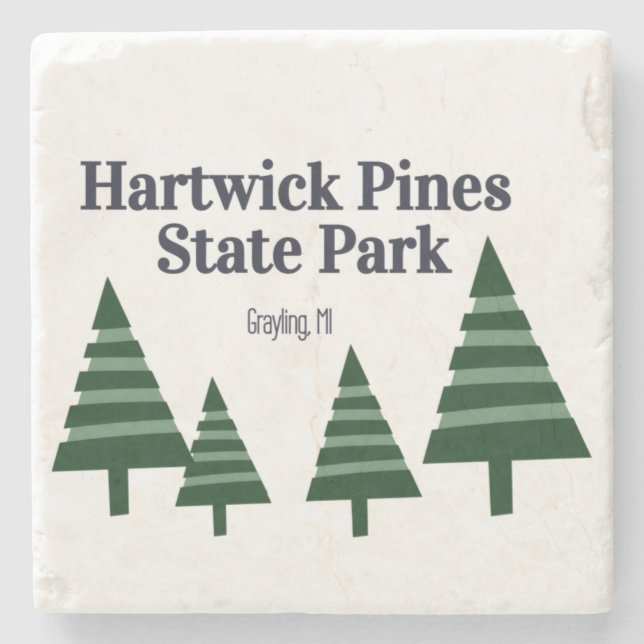 Hartwick Pines State Park Stone Coaster (Front)