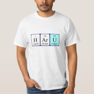Haru periodic table name shirt