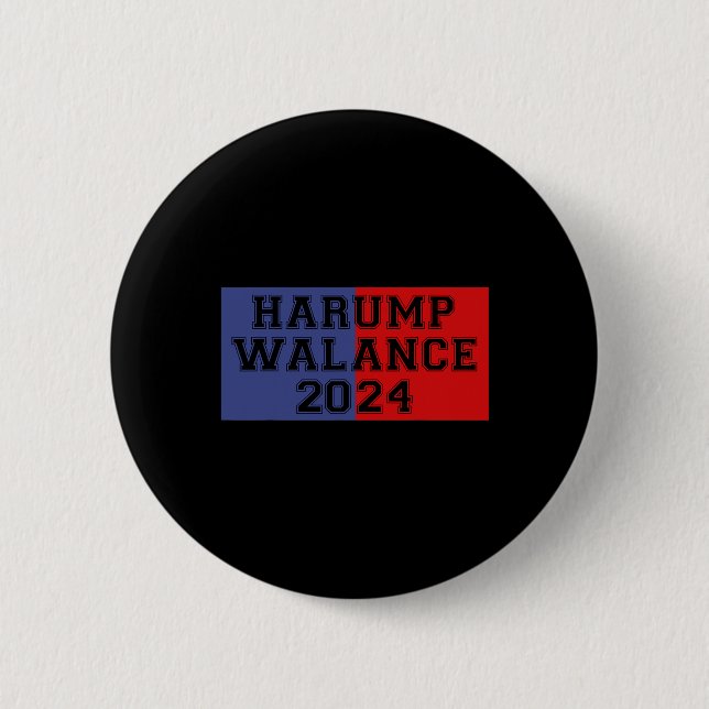 Harump Walance 2024 Shirt Harris Trump Wheimer Van 6 Cm Round Badge (Front)