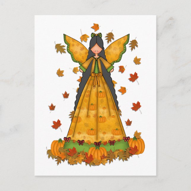 Harvest Angel Thanksgiving Postcard (Front)