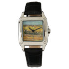 Harvest at La Crau, with Montmajour...