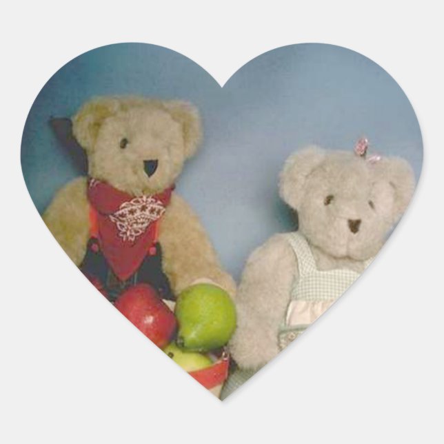 Harvest Bears Heart Sticker (Front)